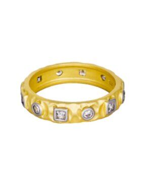 Freida Rothman Two-Tone Mixed Shape Window Ring Size 9 NWT $195 MSRP